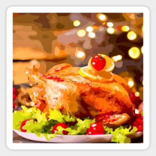 Thanksgiving Turkey Dinner Magnet